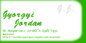 gyorgyi jordan business card